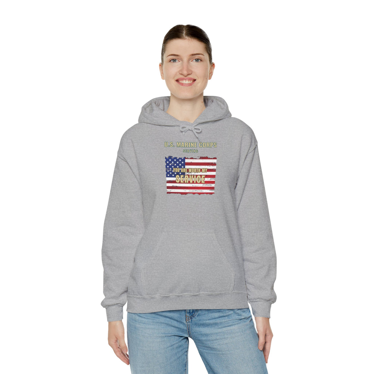 Worth — U.S. Marine Corps Serving Hoodie