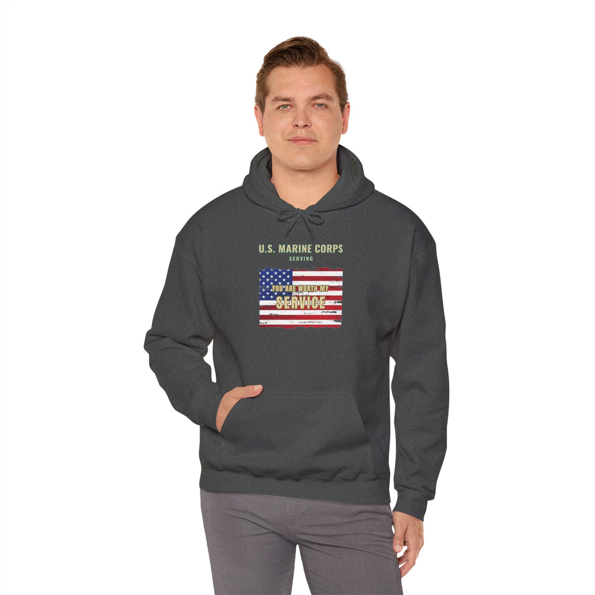 Worth — U.S. Marine Corps Serving Hoodie