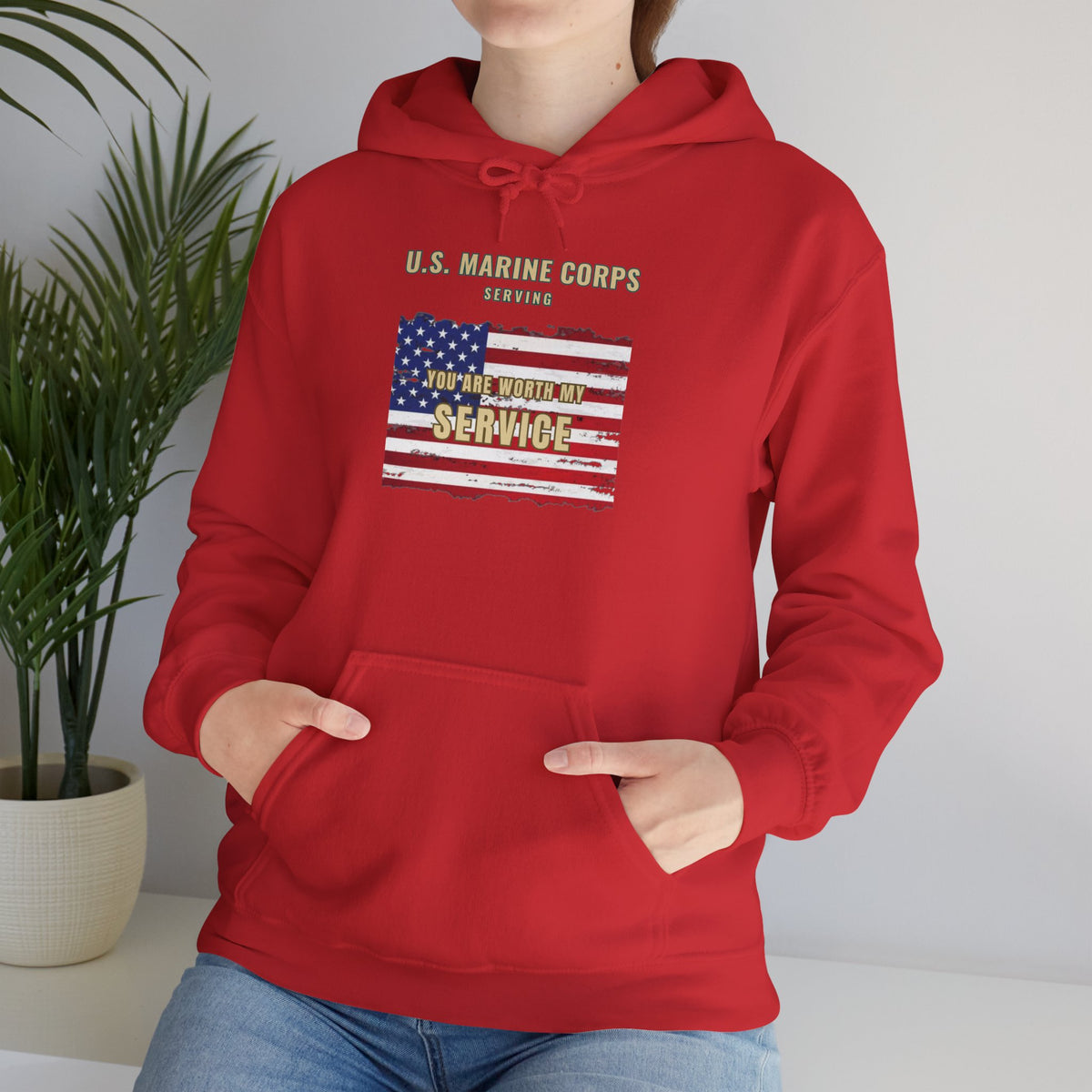 Worth — U.S. Marine Corps Serving Hoodie