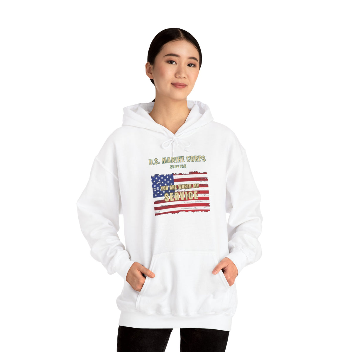 Worth — U.S. Marine Corps Serving Hoodie